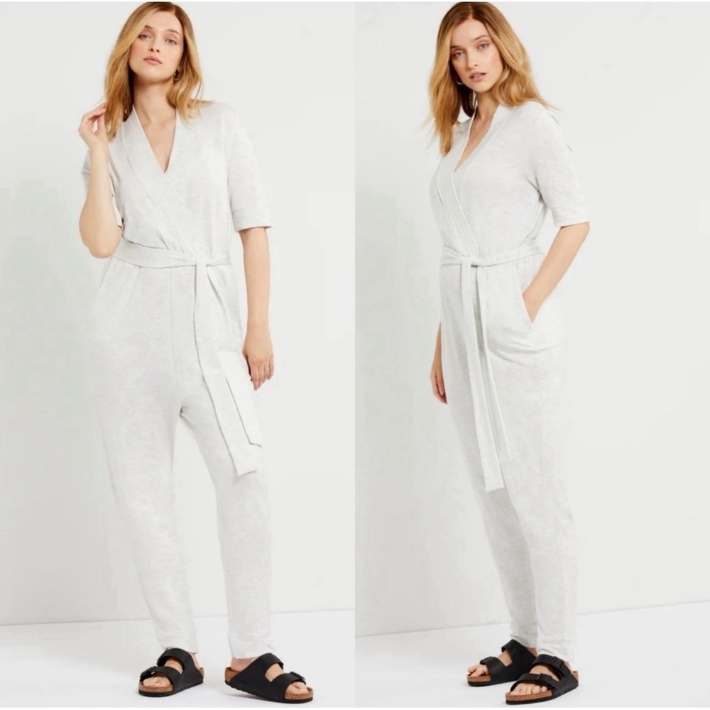 HATCH The Nurse To Errands One Piece Jersey Romper Size 0 Oatmeal Grey Elevated